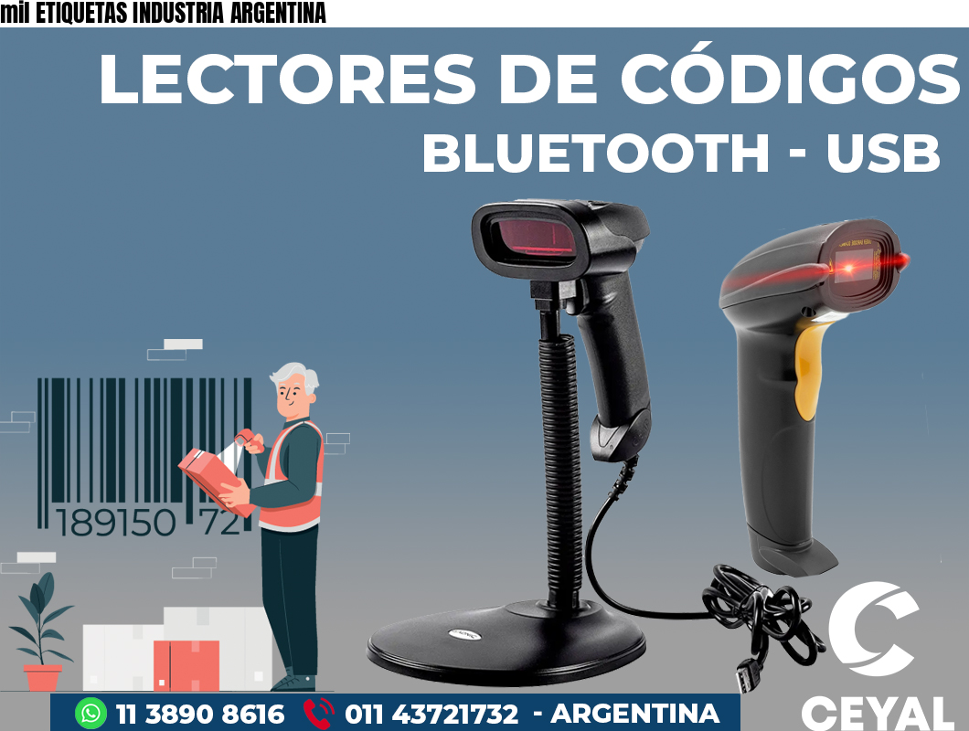 mil ETIQUETAS INDUSTRIA ARGENTINA