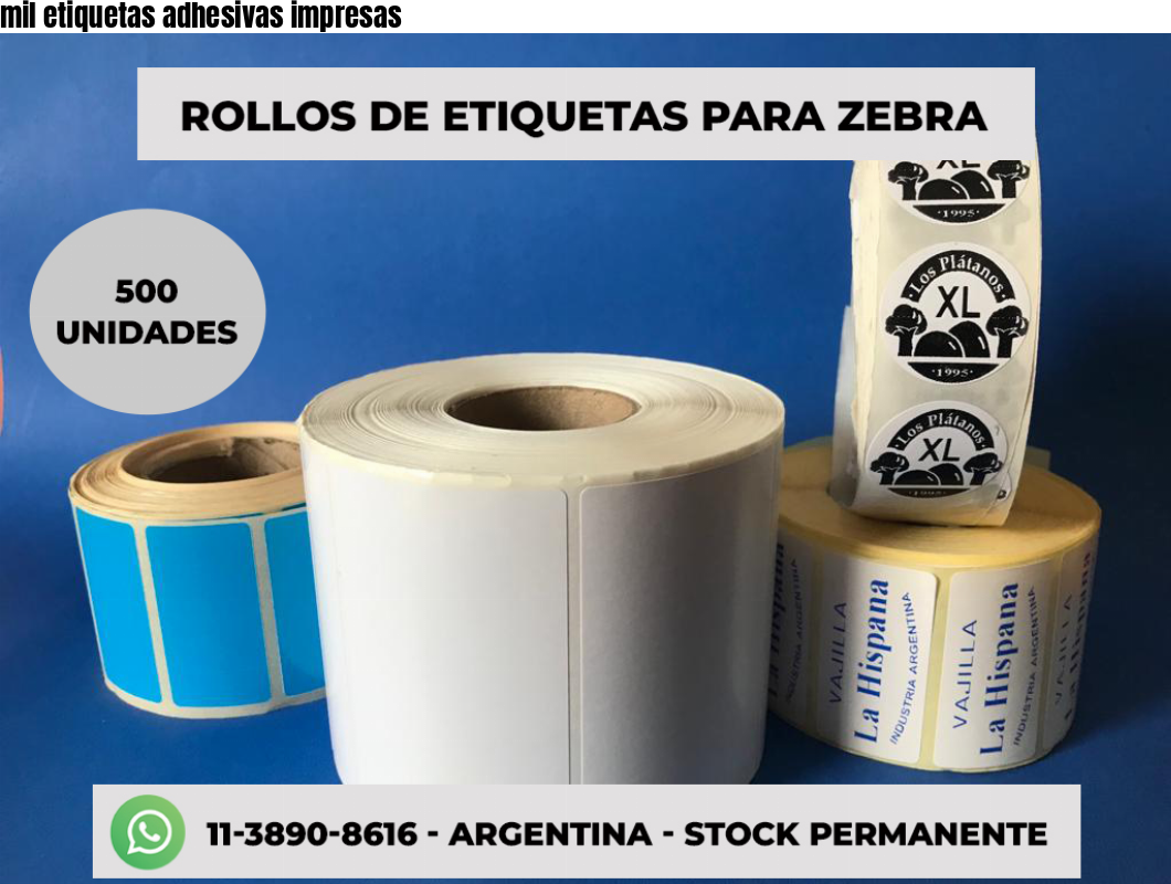 mil etiquetas adhesivas impresas