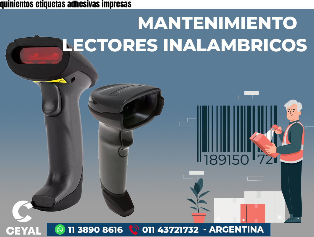 quinientos etiquetas adhesivas impresas