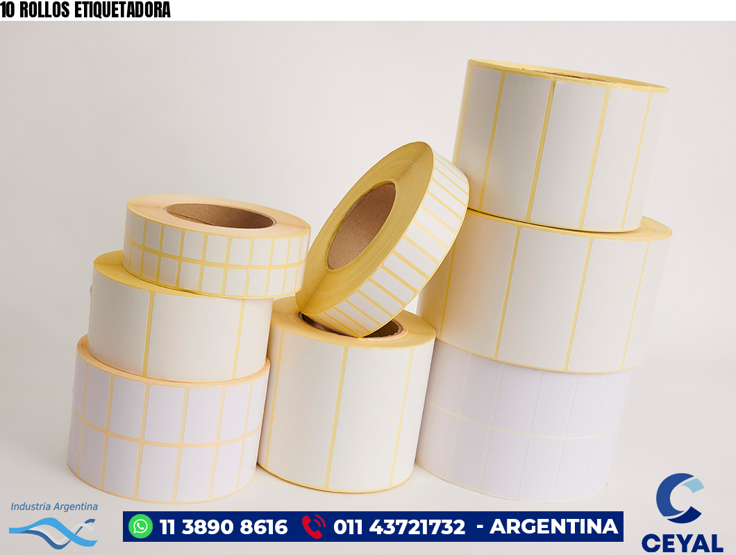 10 ROLLOS ETIQUETADORA