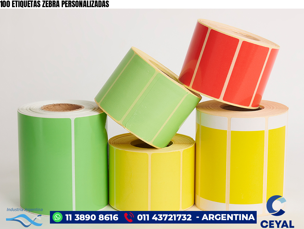 100 ETIQUETAS ZEBRA PERSONALIZADAS