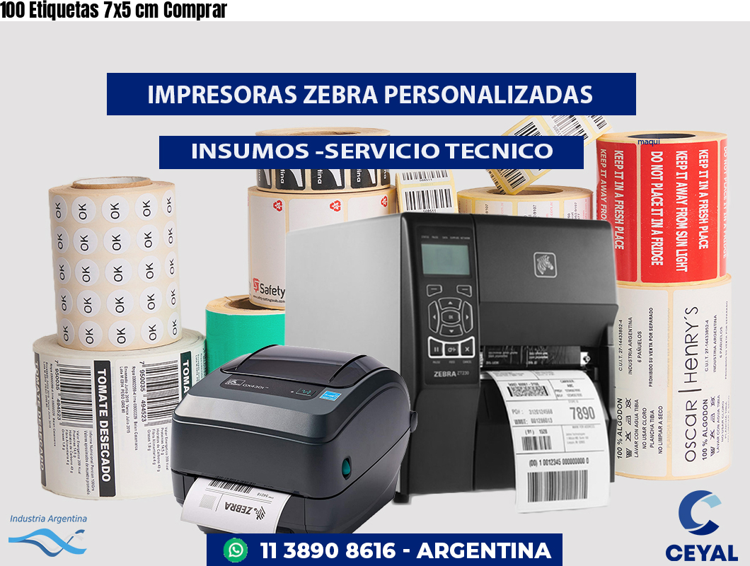 100 Etiquetas 7x5 cm Comprar