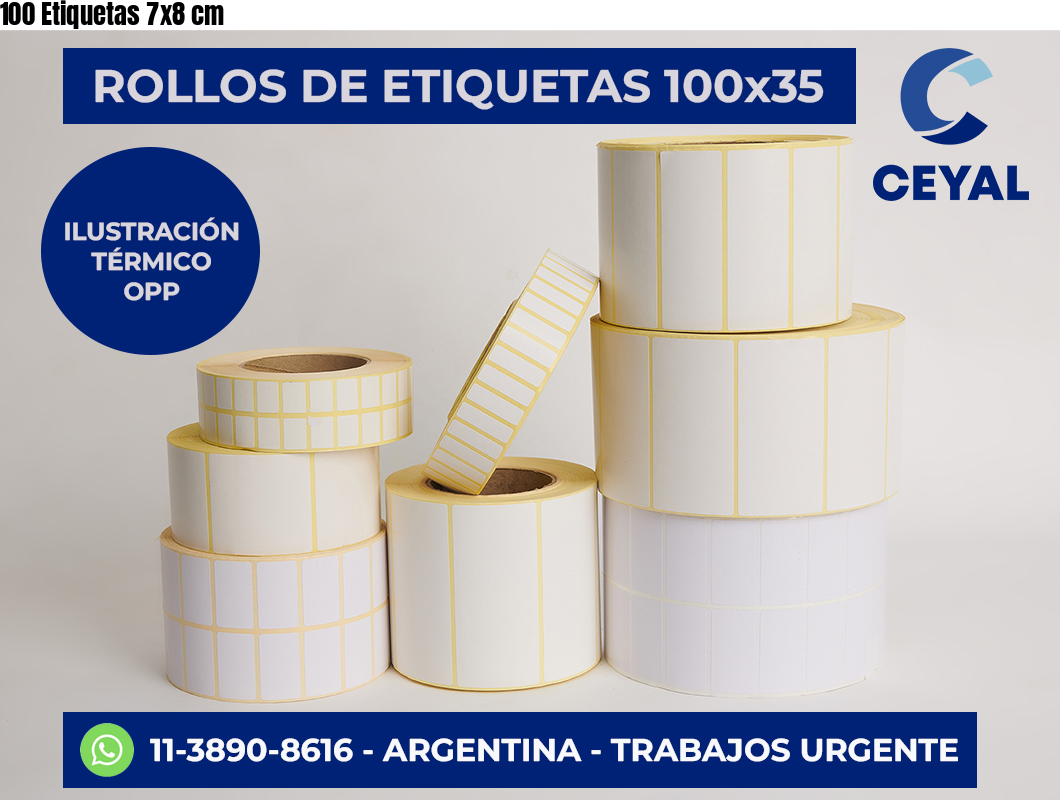 100 Etiquetas 7×8 cm