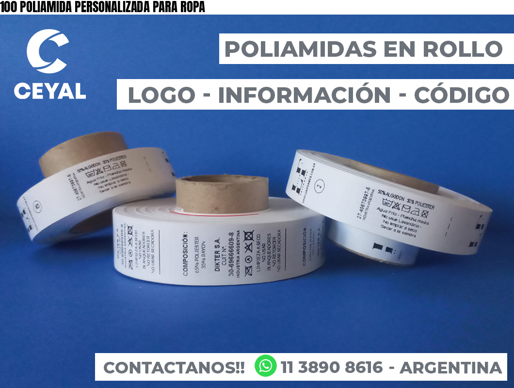 100 POLIAMIDA PERSONALIZADA PARA ROPA