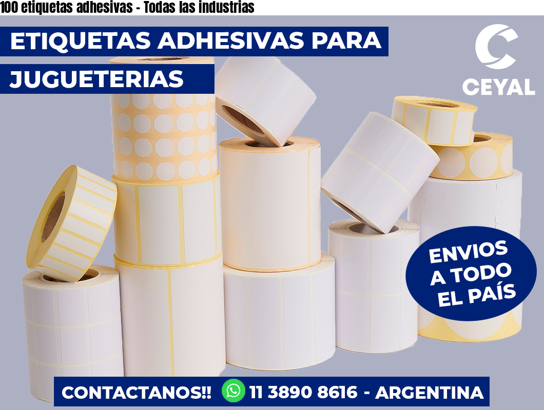 100 etiquetas adhesivas - Todas las industrias