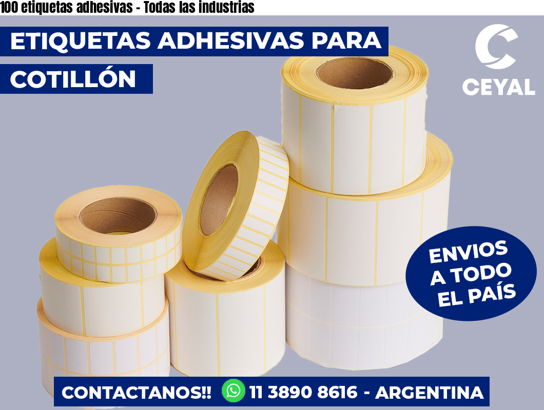 100 etiquetas adhesivas – Todas las industrias