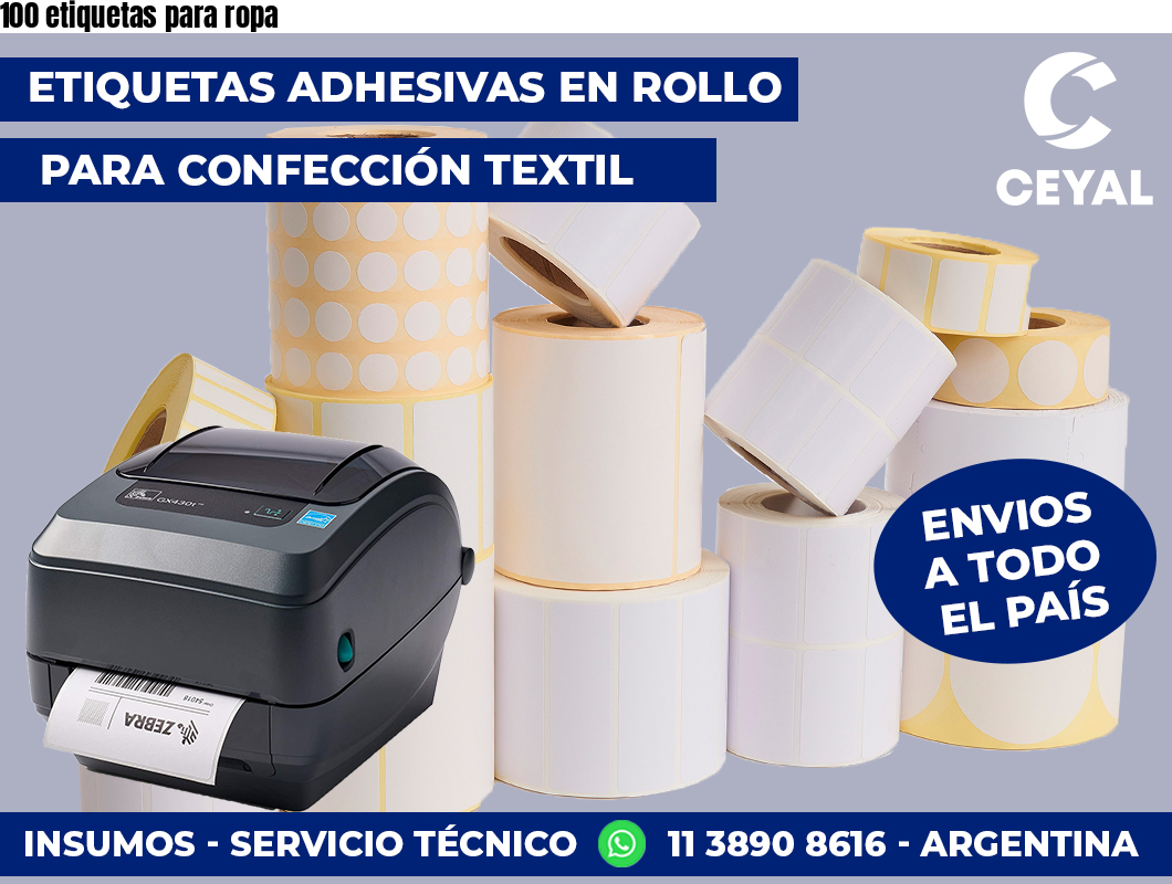 100 etiquetas para ropa