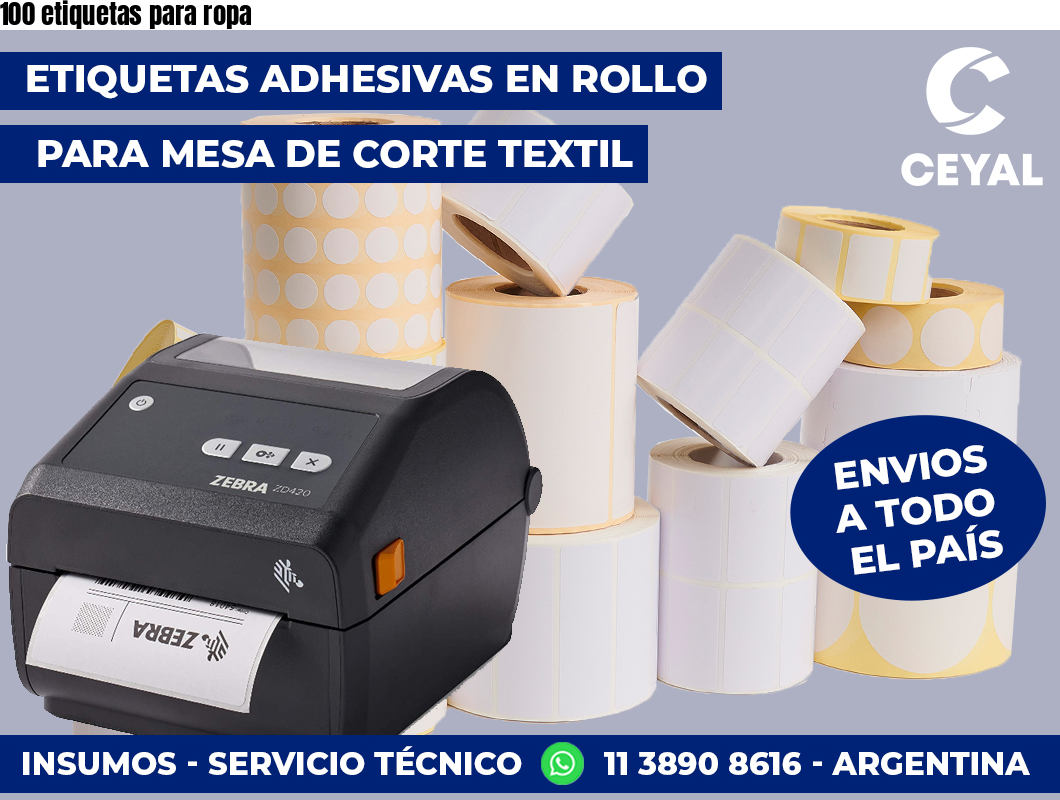 100 etiquetas para ropa