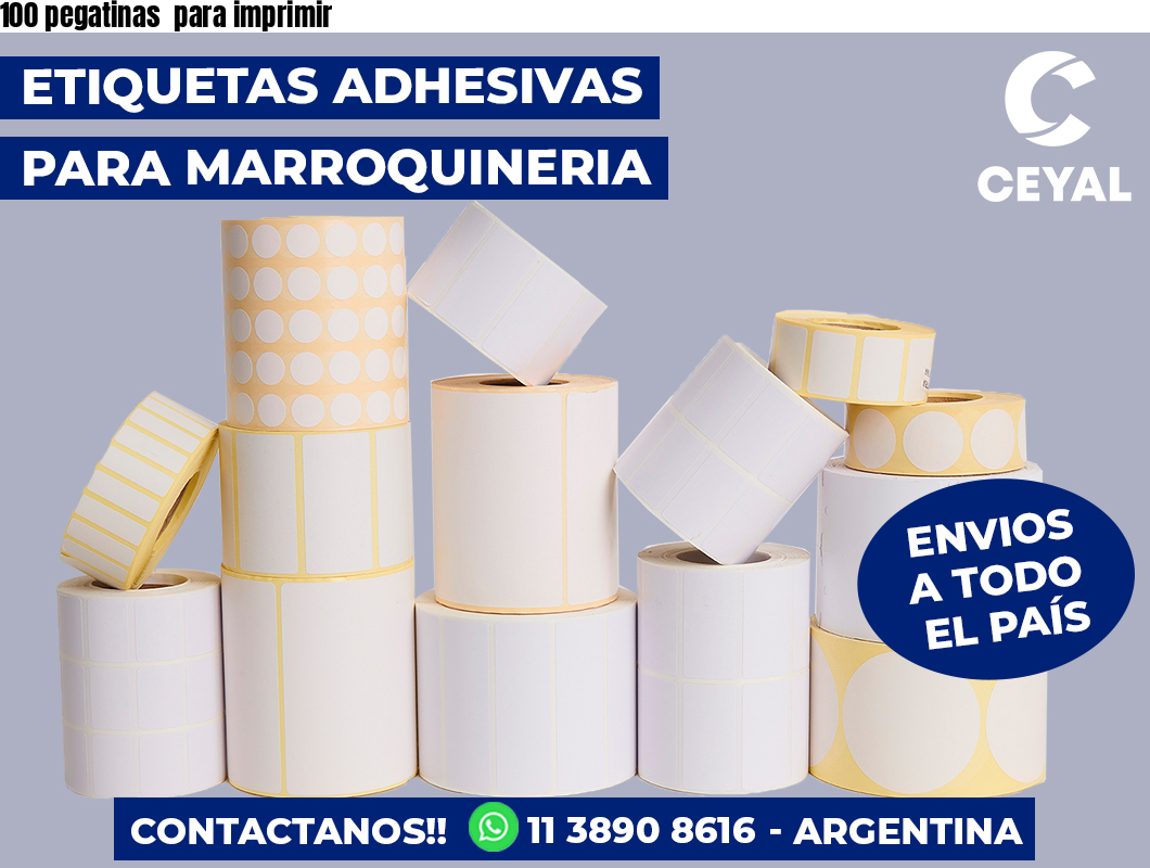 100 pegatinas  para imprimir