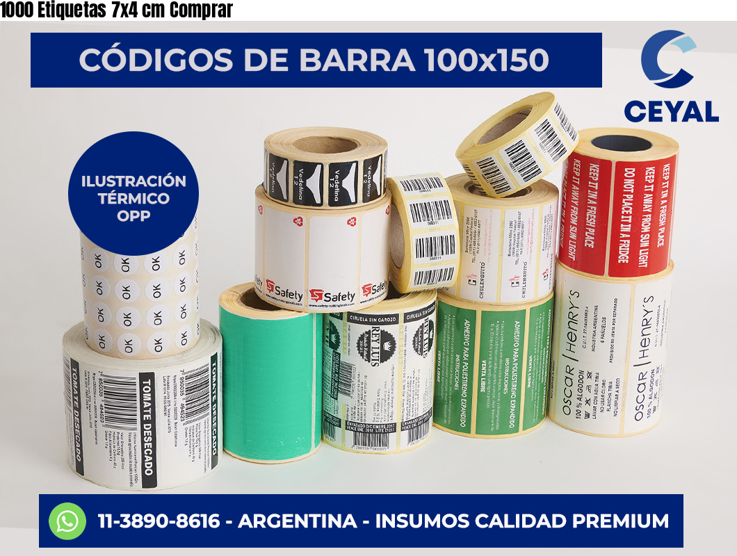 1000 Etiquetas 7×4 cm Comprar