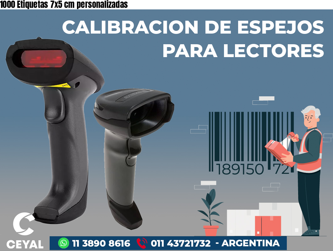 1000 Etiquetas 7x5 cm personalizadas