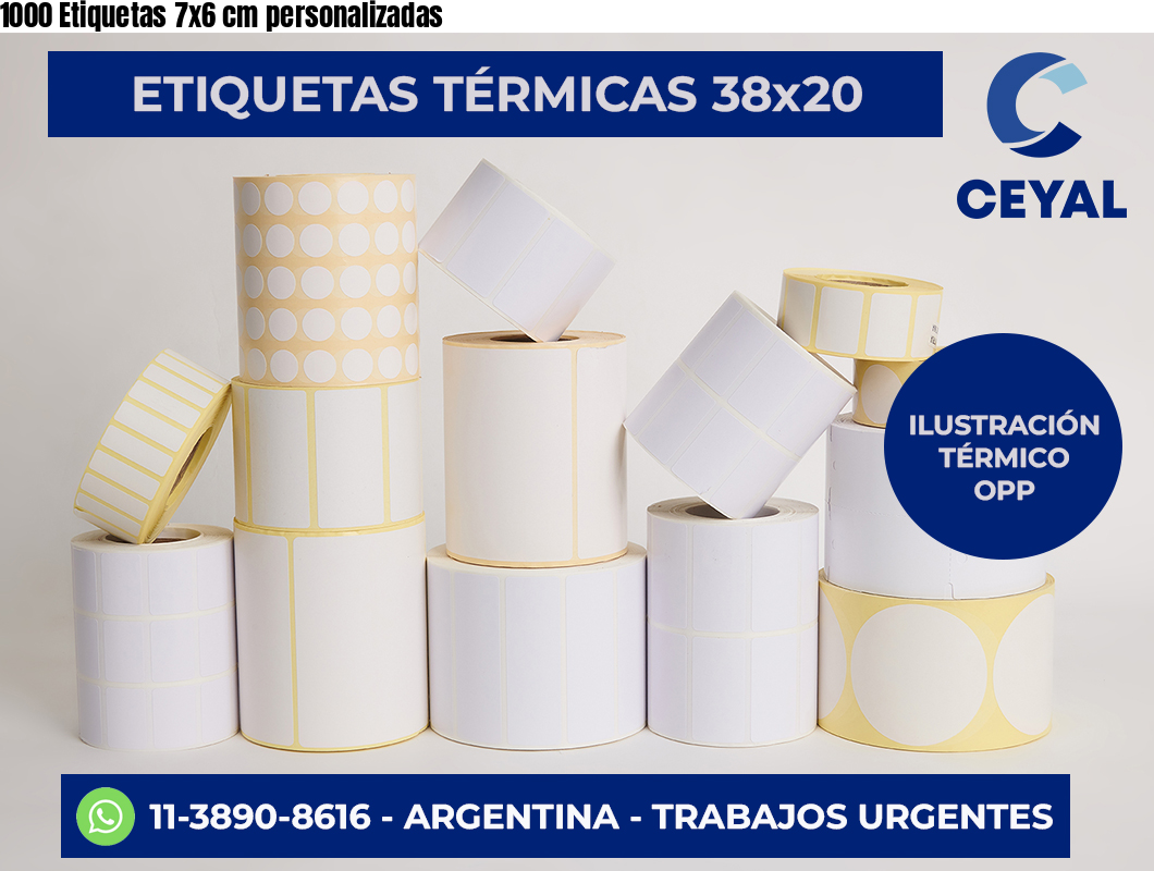 1000 Etiquetas 7×6 cm personalizadas