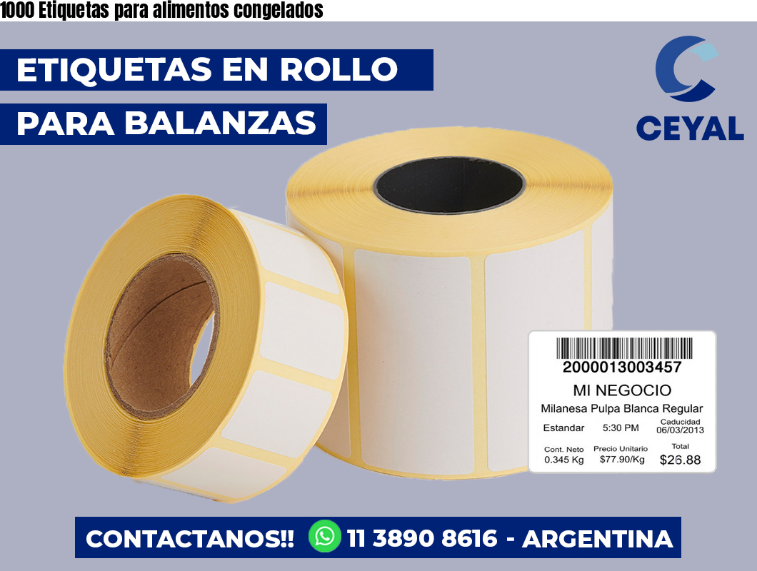 1000 Etiquetas para alimentos congelados