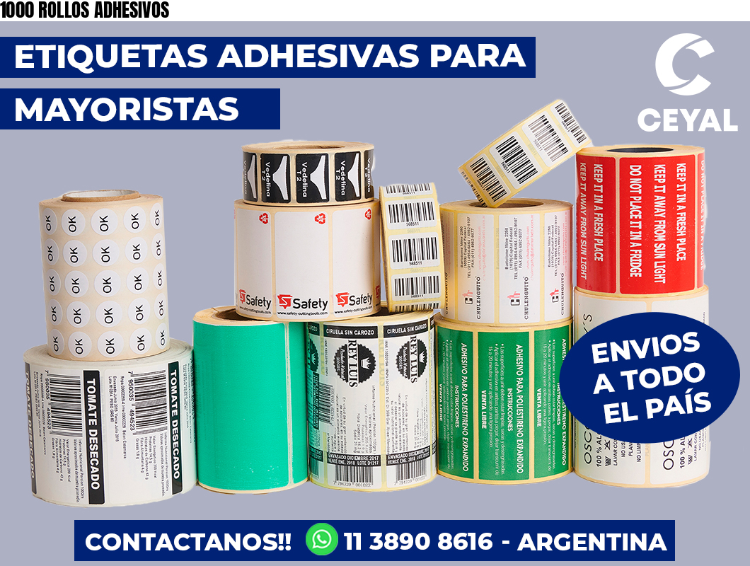 1000 ROLLOS ADHESIVOS