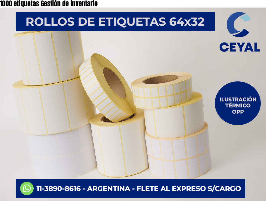 1000 etiquetas Gestión de inventario