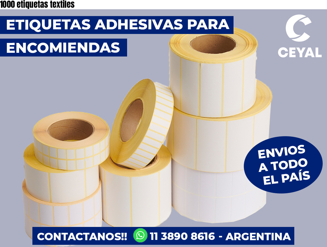 1000 etiquetas textiles