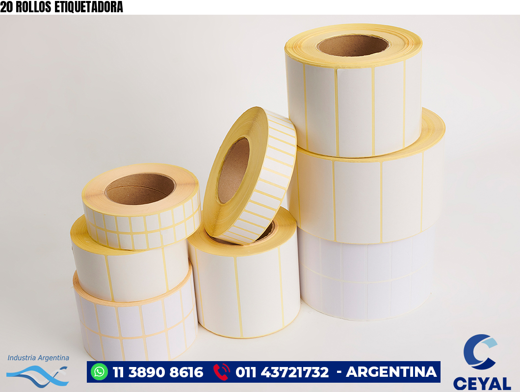 20 ROLLOS ETIQUETADORA
