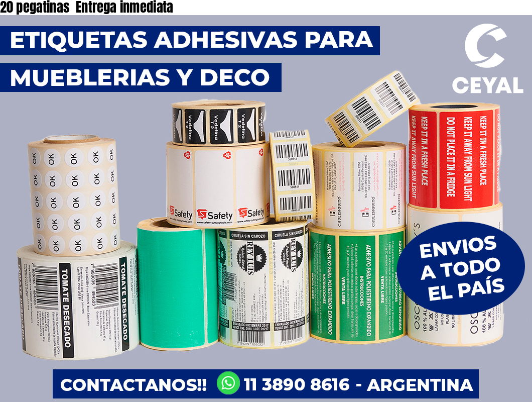 20 pegatinas  Entrega inmediata