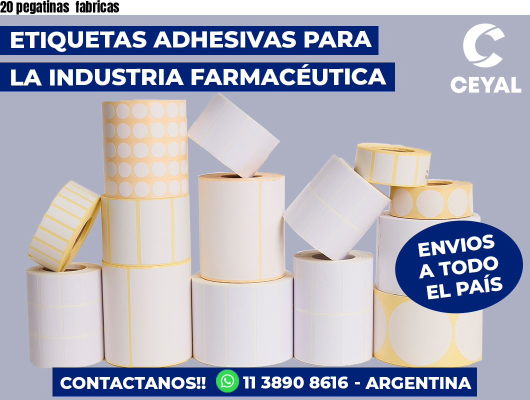 20 pegatinas  fabricas