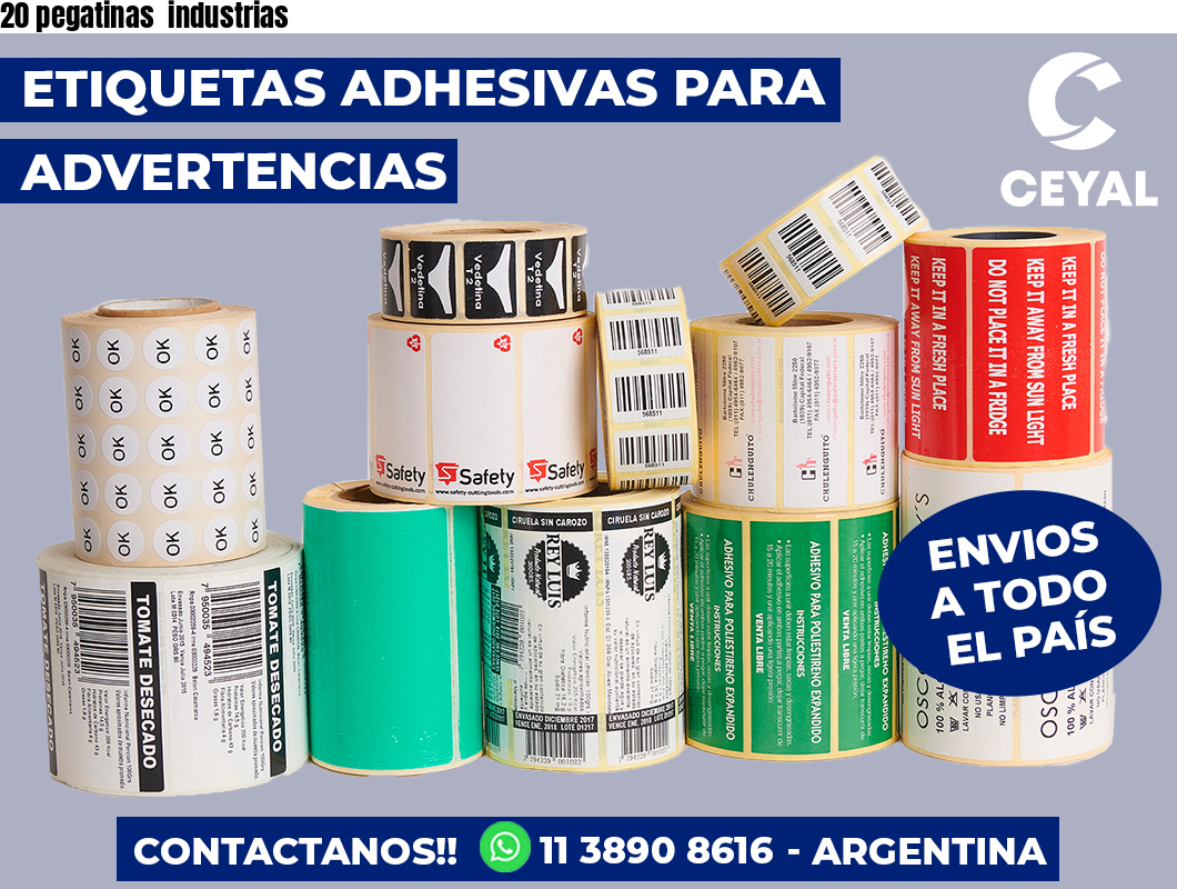 20 pegatinas  industrias