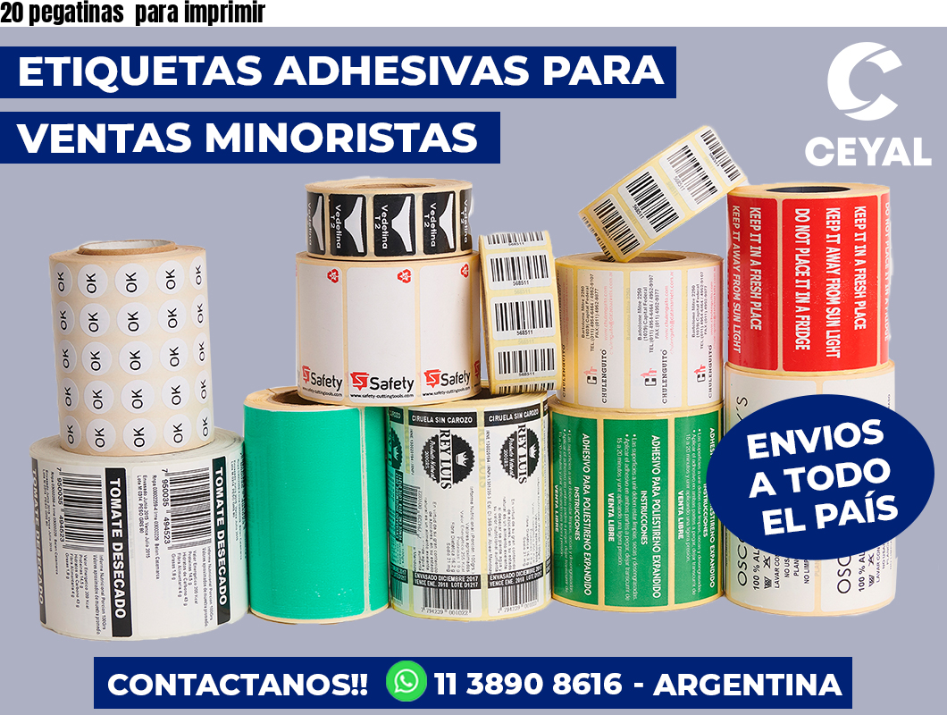20 pegatinas para imprimir