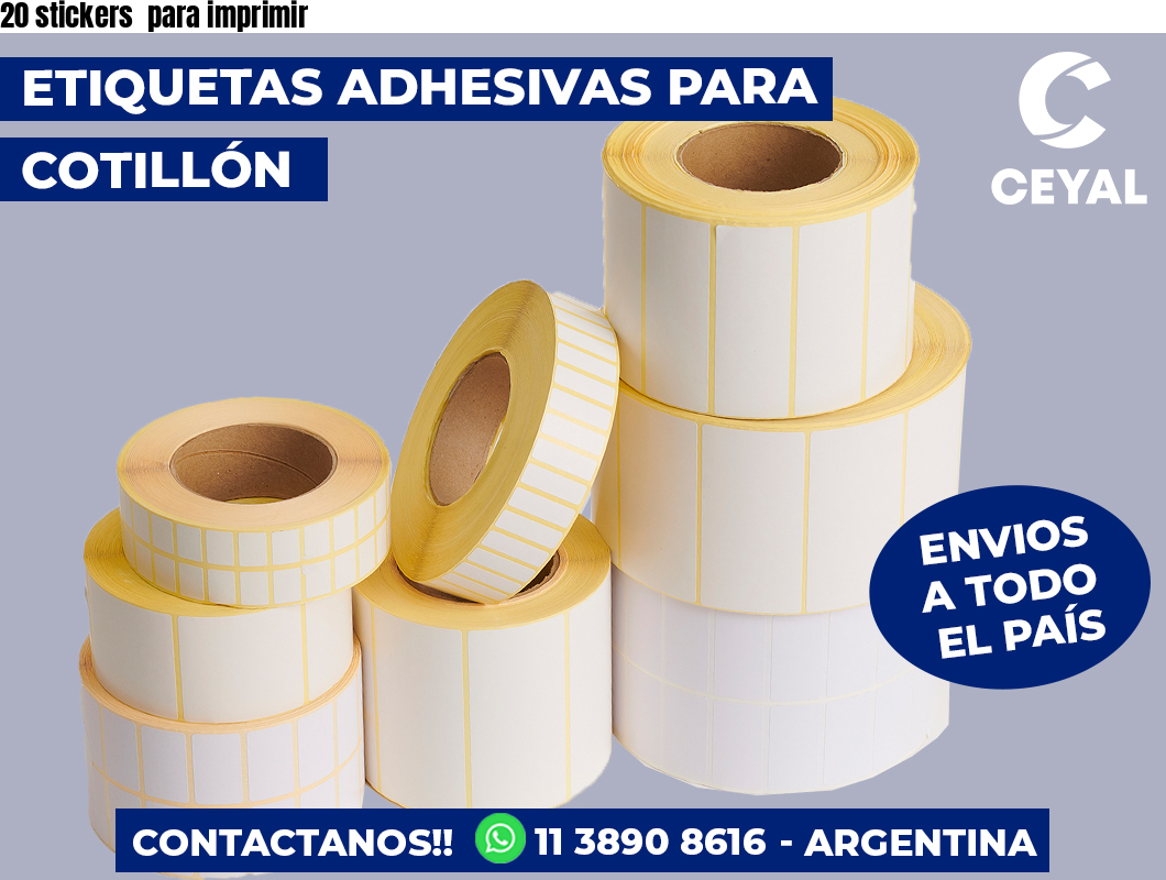 20 stickers  para imprimir