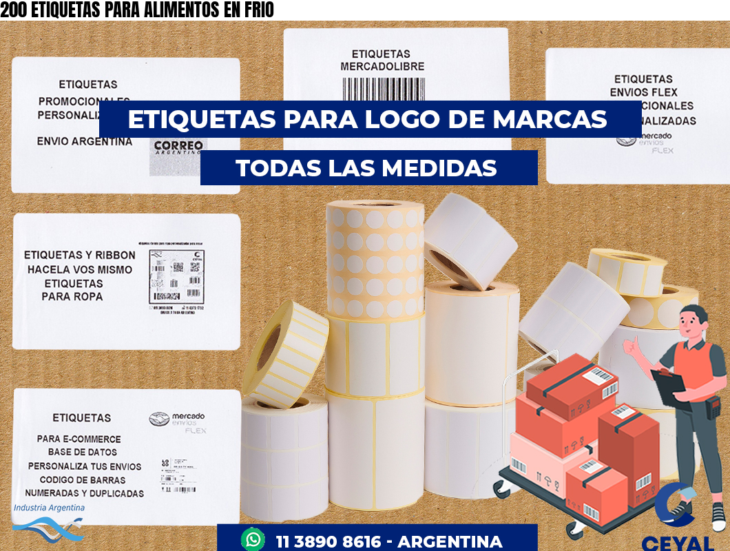200 ETIQUETAS PARA ALIMENTOS EN FRIO