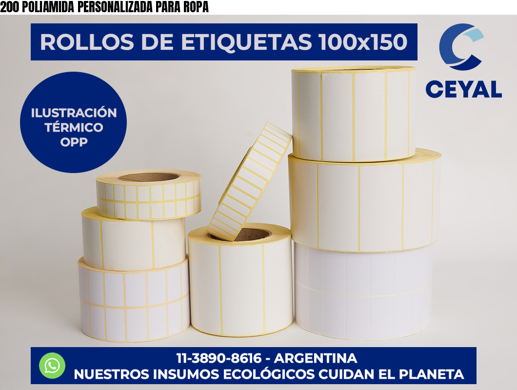 200 POLIAMIDA PERSONALIZADA PARA ROPA