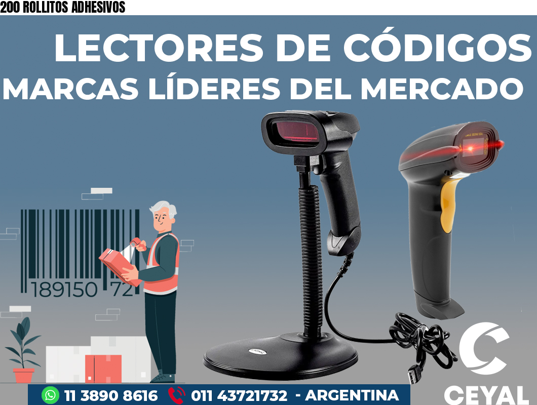 200 ROLLITOS ADHESIVOS