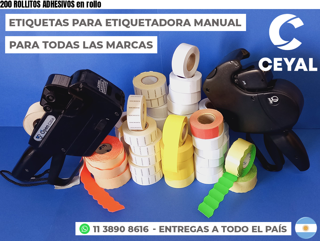 200 ROLLITOS ADHESIVOS en rollo