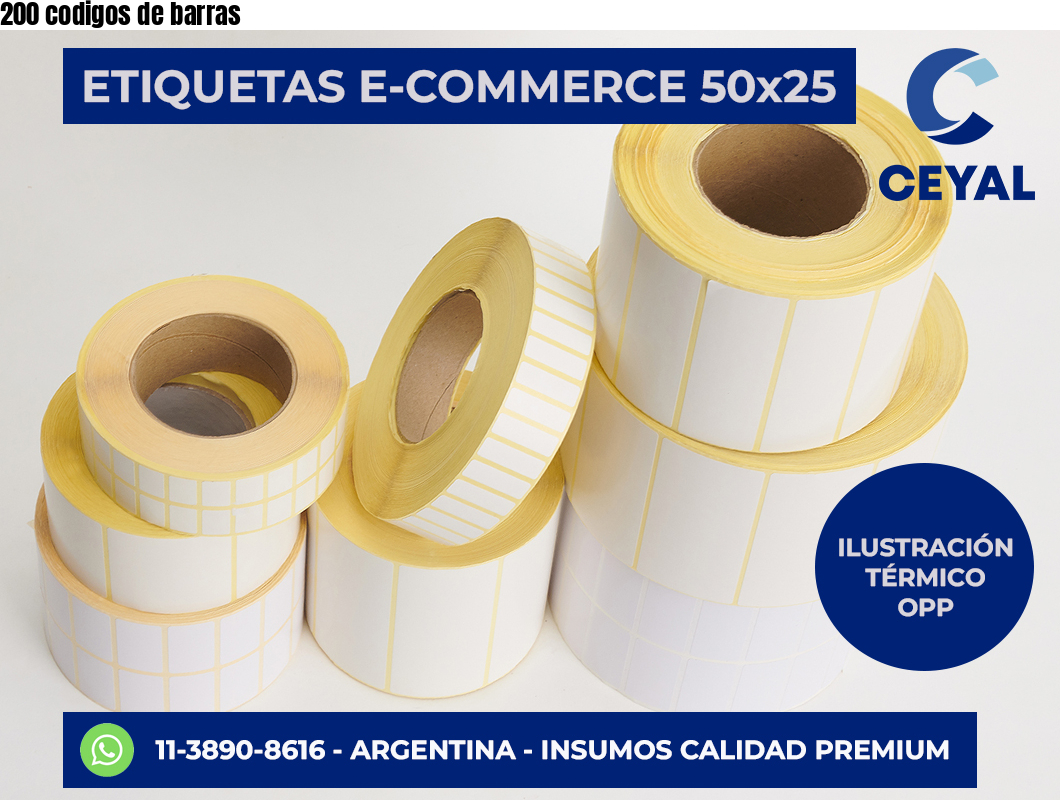 200 codigos de barras