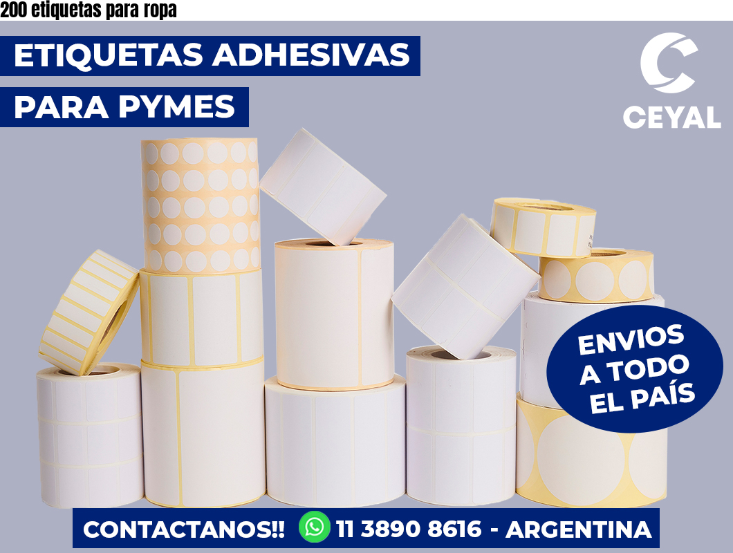 200 etiquetas para ropa