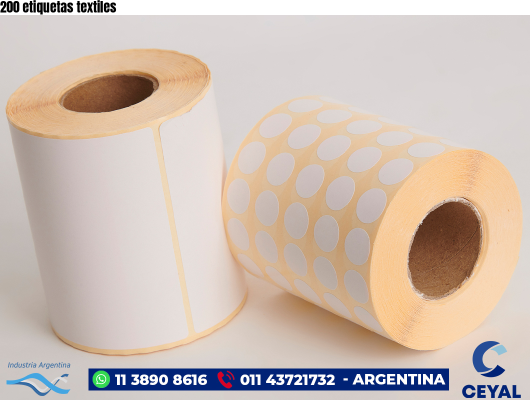 200 etiquetas textiles