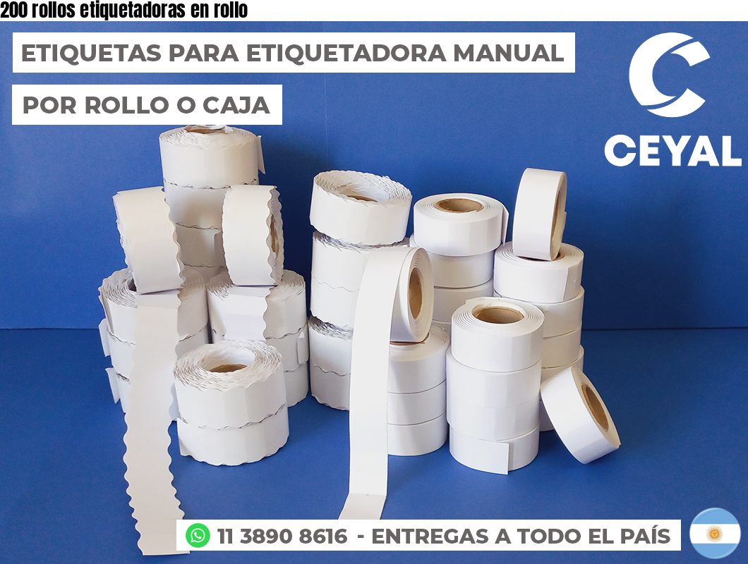 200 rollos etiquetadoras en rollo