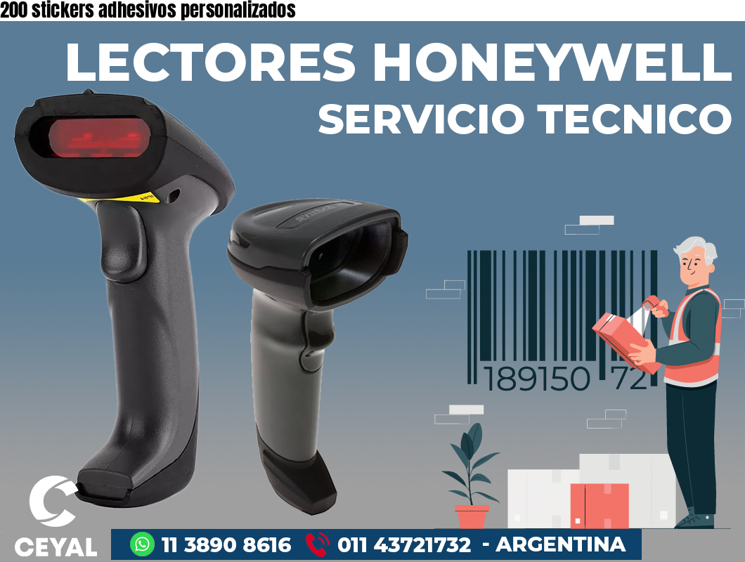 200 stickers adhesivos personalizados