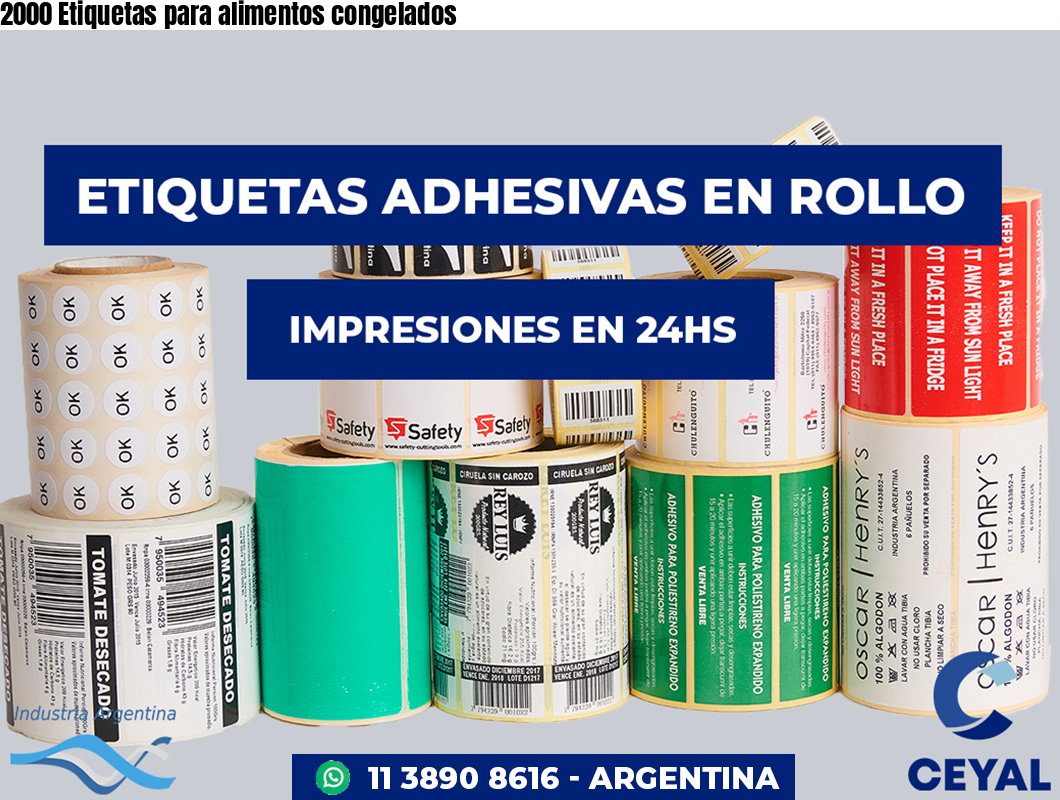 2000 Etiquetas para alimentos congelados