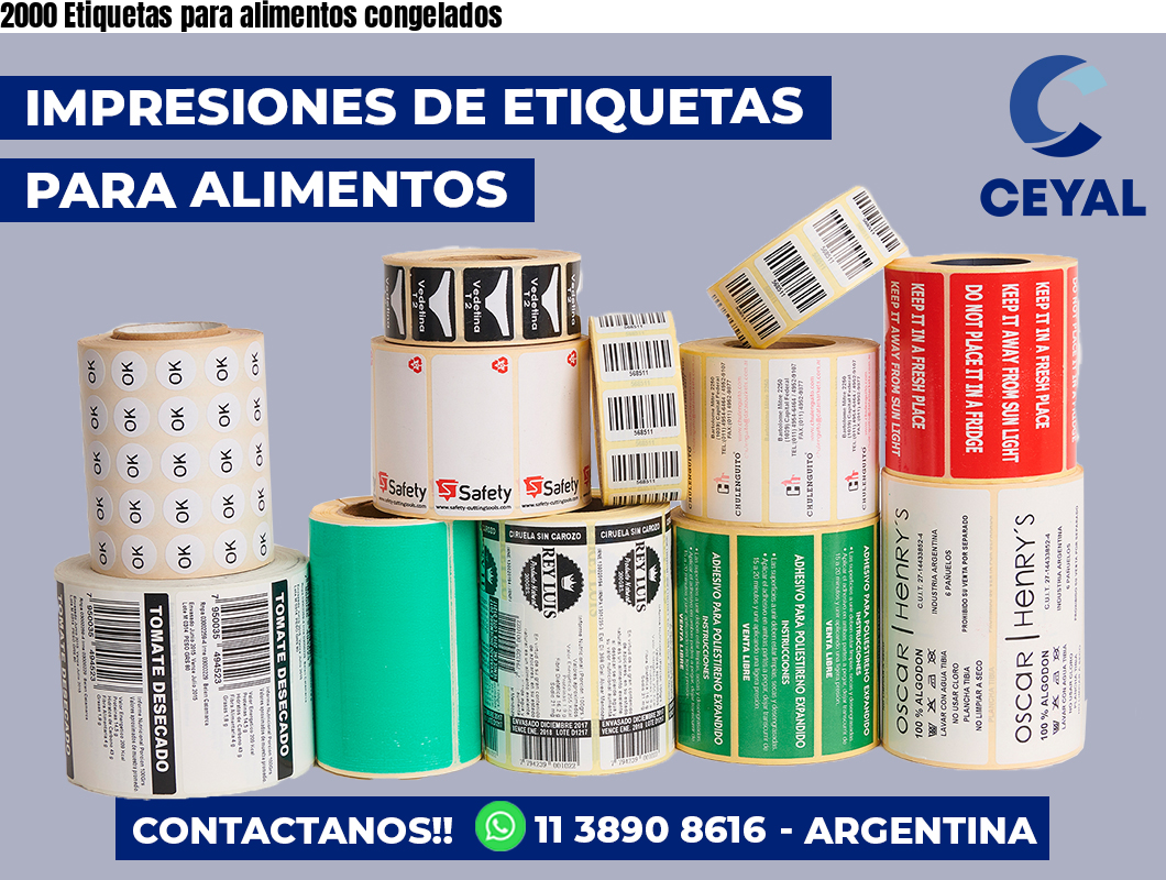 2000 Etiquetas para alimentos congelados