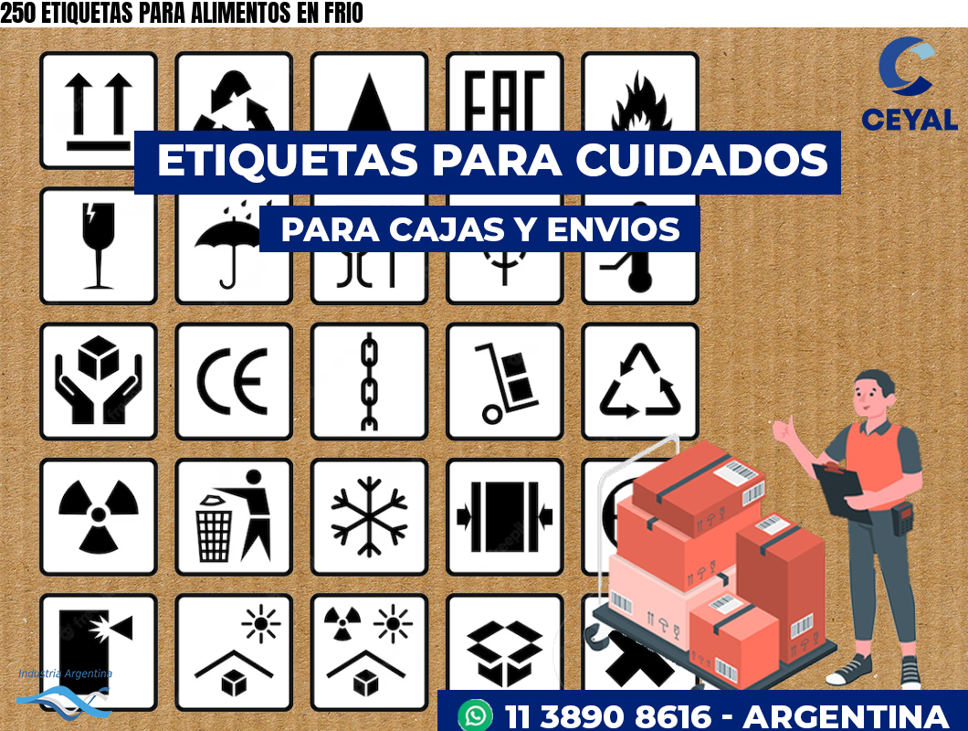 250 ETIQUETAS PARA ALIMENTOS EN FRIO