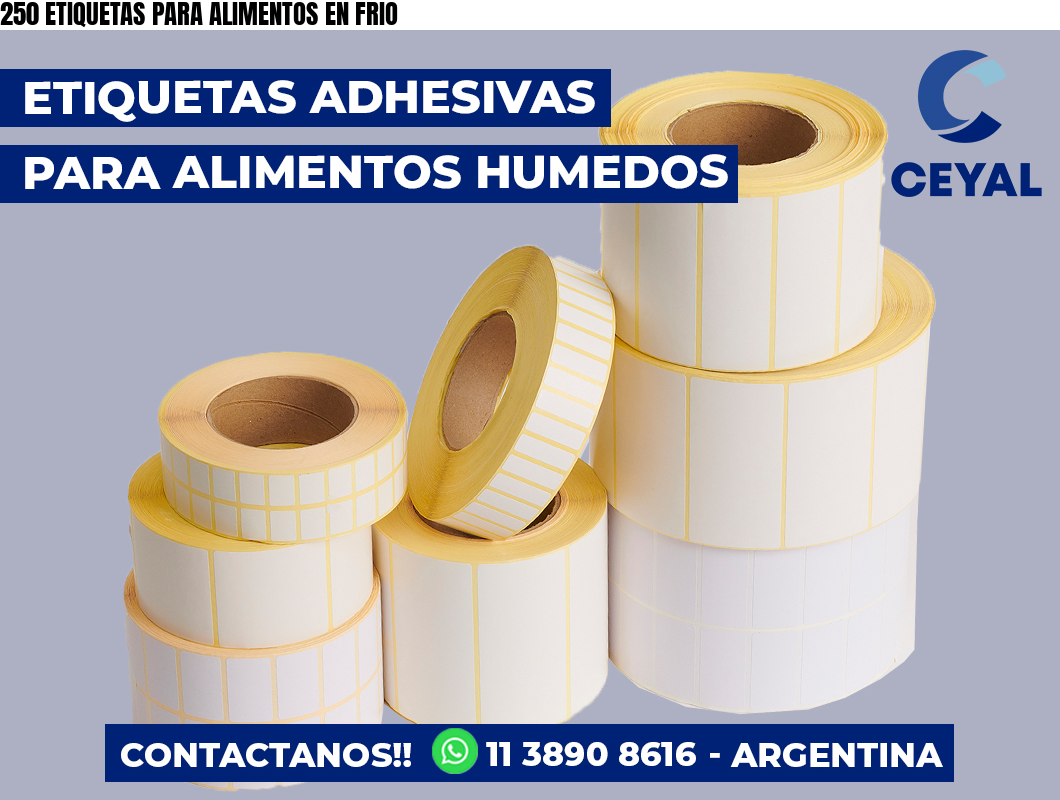 250 ETIQUETAS PARA ALIMENTOS EN FRIO