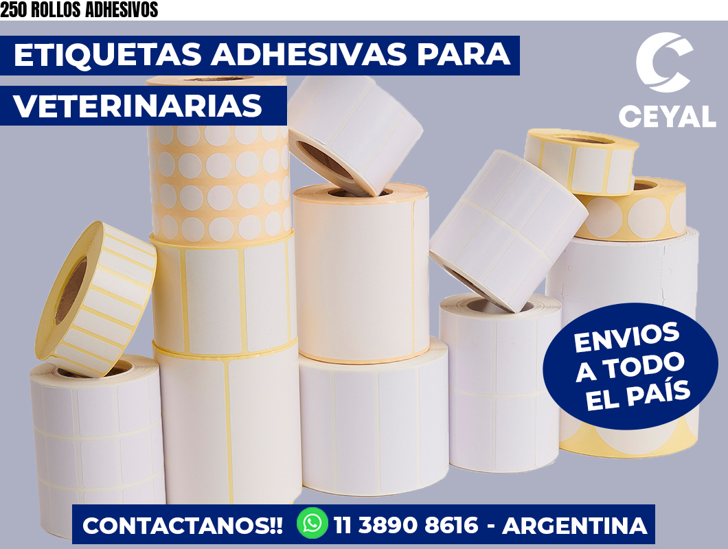 250 ROLLOS ADHESIVOS