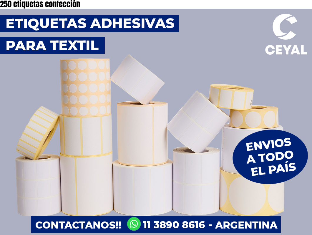 250 etiquetas confección
