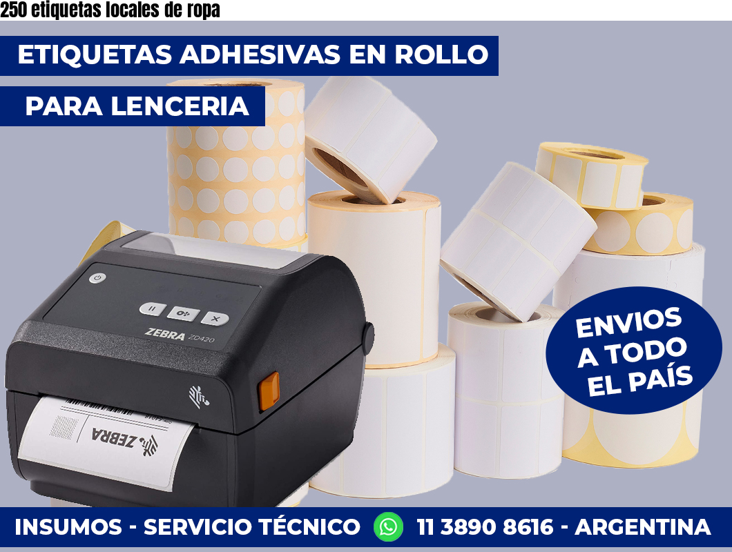 250 etiquetas locales de ropa