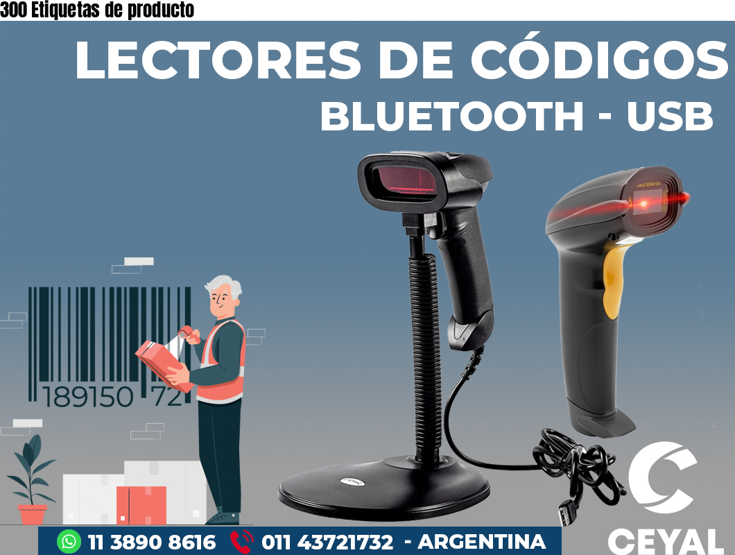 300 Etiquetas de producto