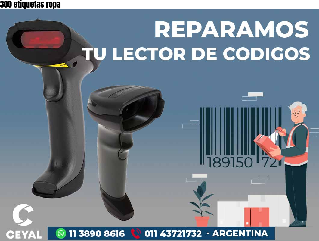 300 etiquetas ropa