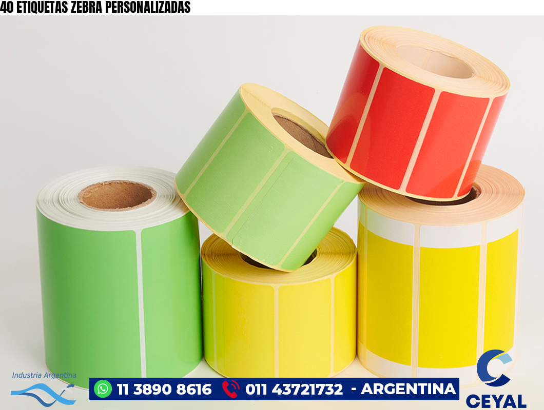 40 ETIQUETAS ZEBRA PERSONALIZADAS