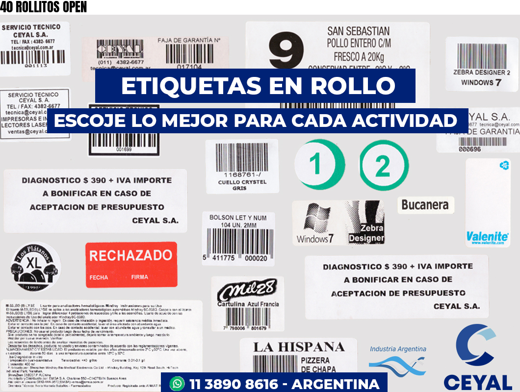 40 ROLLITOS OPEN