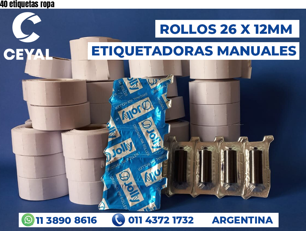 40 etiquetas ropa
