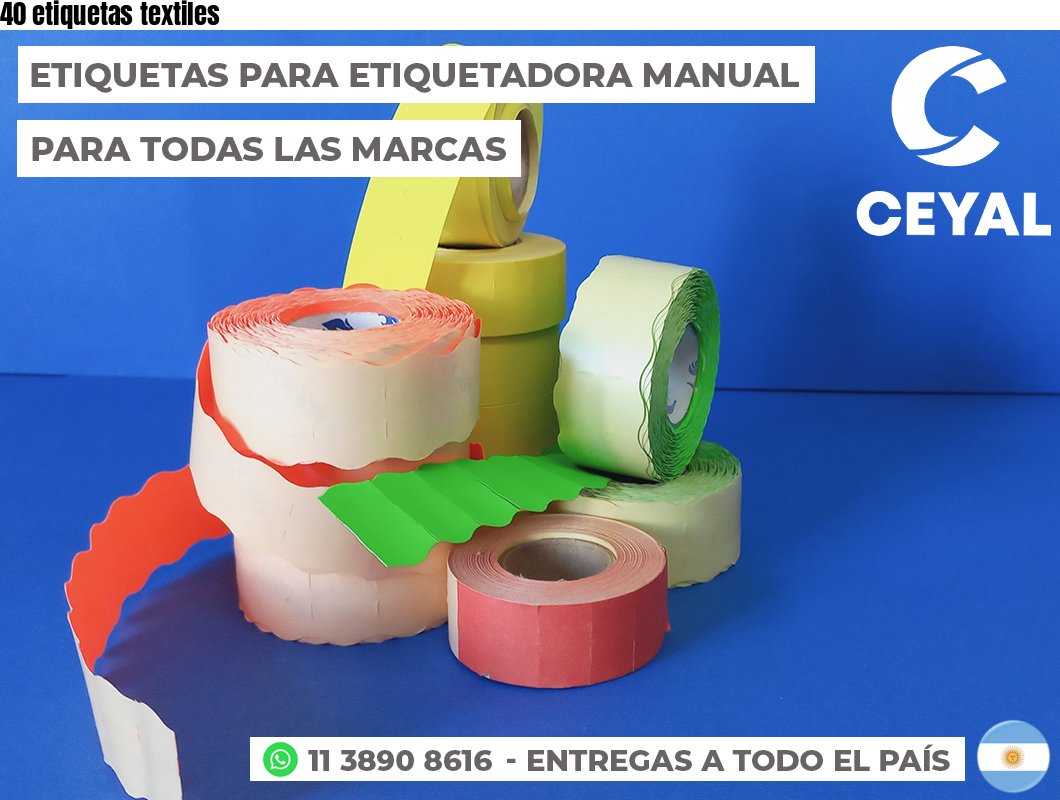 40 etiquetas textiles