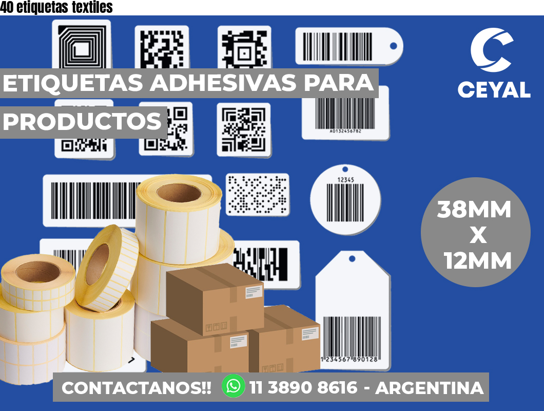 40 etiquetas textiles