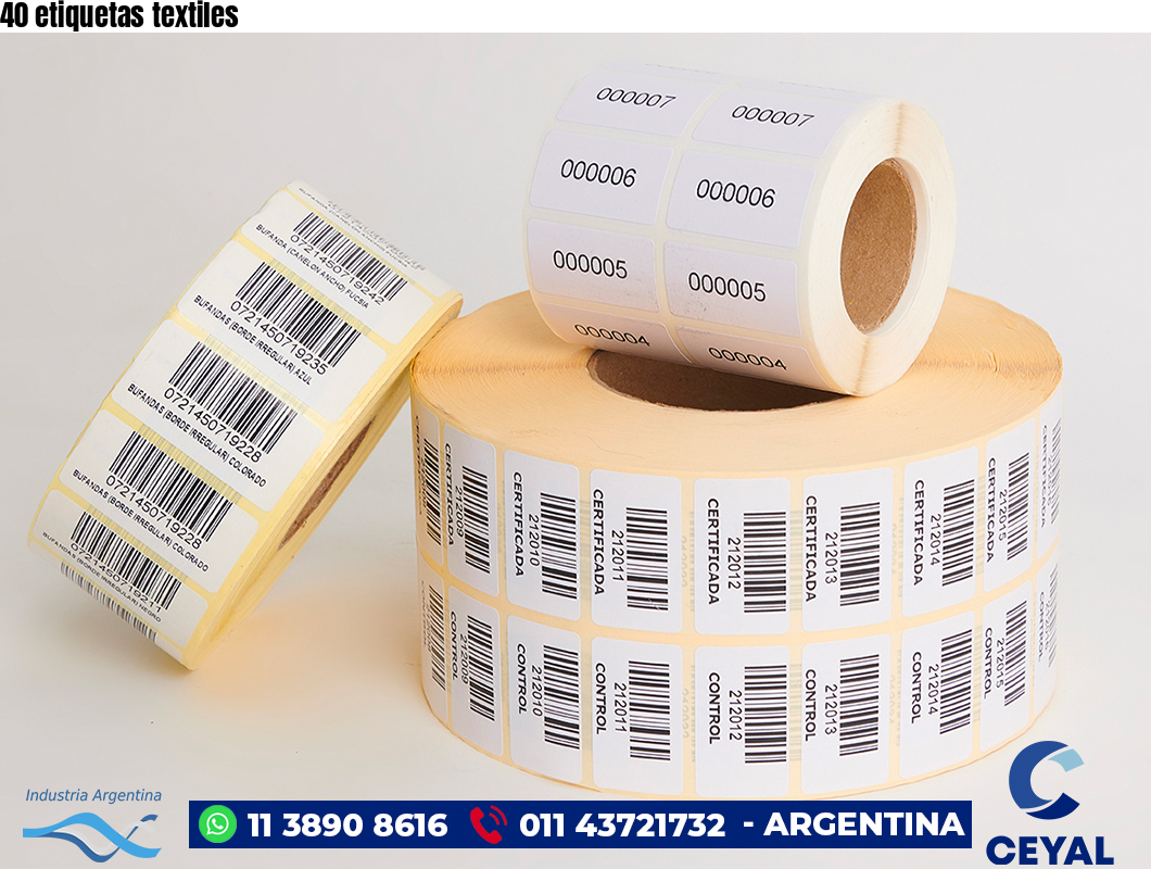 40 etiquetas textiles